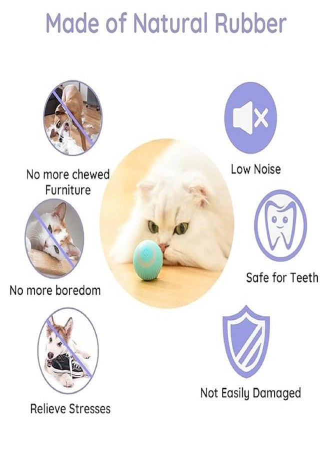 REDUCK كرة ريداك الأوتوماتيكية لإثارة القطط - لعبة تفاعلية ذكية تدور 360 درجة مع مصابيح LED، كرة مطاردة ذاتية الحركة قابلة لإعادة الشحن مع مصابيح LED، لعبة لتجنب العوائق للقطط والقطط الصغيرة - عبوة من قطعة واحدة - Image 4